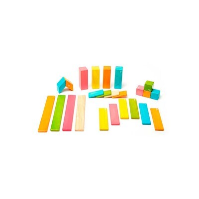 Tegu Classics Wooden Magnetic Block Set 24-Piece - Sunset