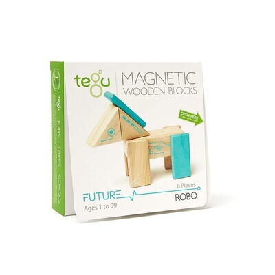 Tegu Magnetic Wooden Blocks 8-Piece - Robo