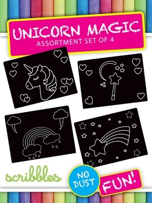 Imagination Starters Chalkboard Placemats - Unicorn Magic (Set of 4)