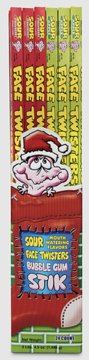 Face Twisters - Big Stik Sour Bubble Gum
