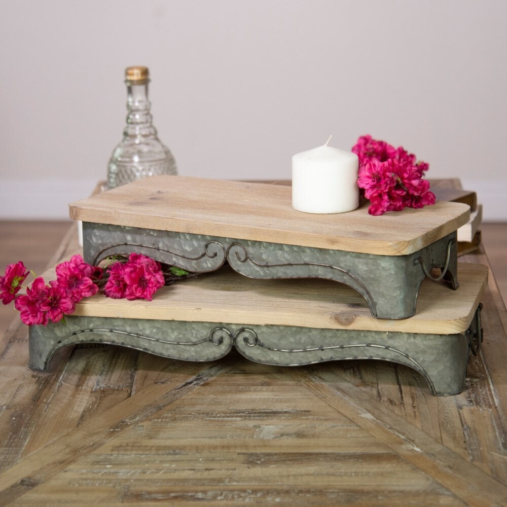 Wood &amp; Metal Trays (Medium)