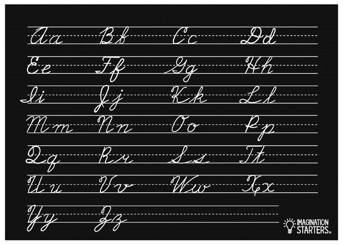 Imagination Starters Chalkboard Placemat - Cursive Practice