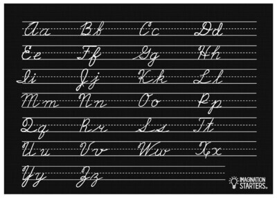 Imagination Starters Chalkboard Placemat - Cursive Practice