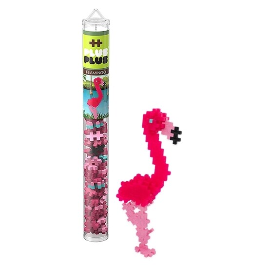 Plus-Plus Mini Maker Tube - 70pc Flamingo