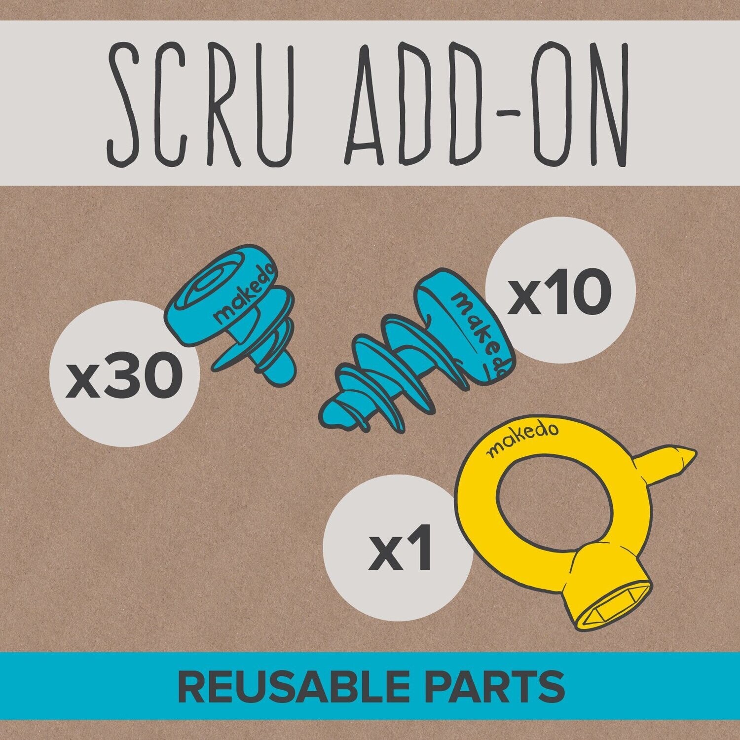 makedo CONNECTOR SCRU ADD-ON 040