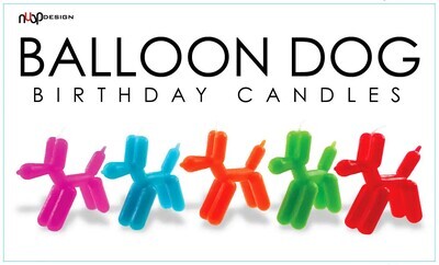 Balloon Dog Birthday Candles
