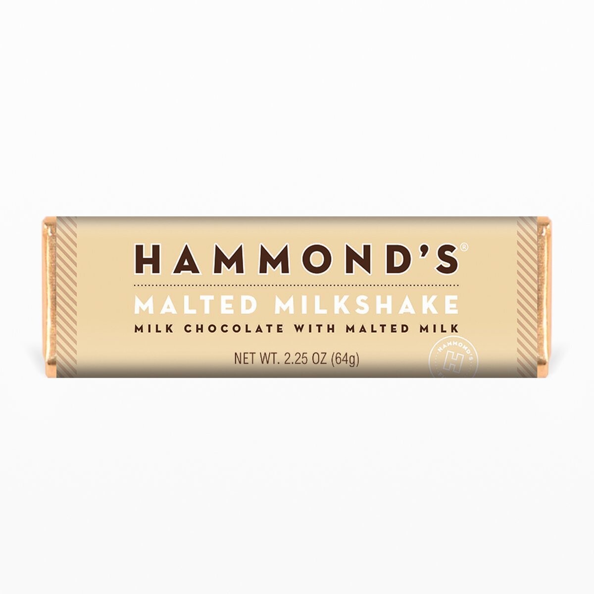 Hammond's Candies Malted Milkshake Milk Chocolate Candy Bar 2.25oz