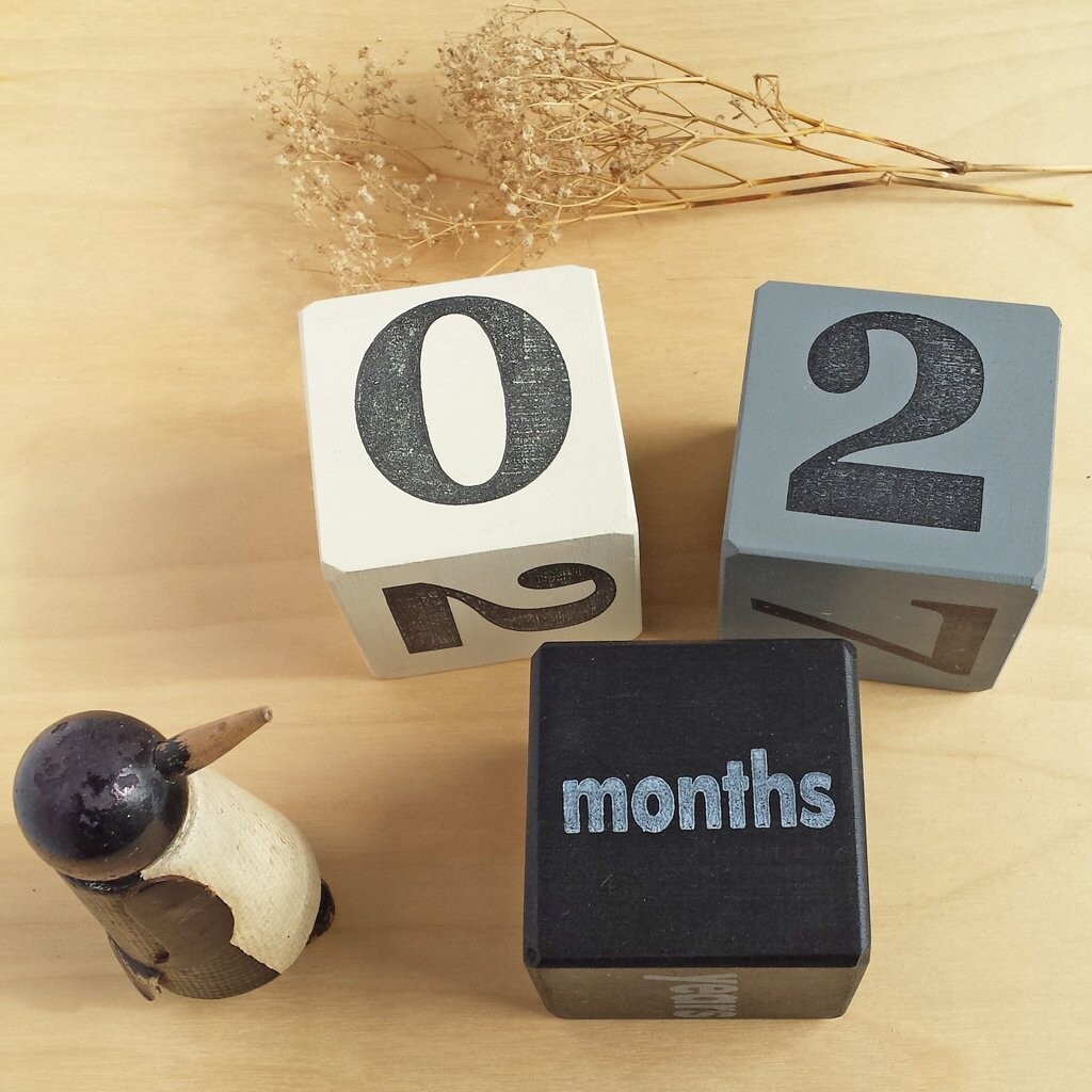 Age Blocks Black and White - Set of 3