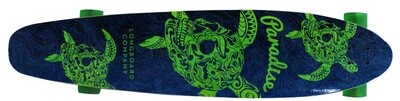 Paradise Longboard 44" Kicktail Turtle Skull