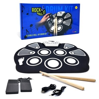 Rock and Roll It! - Classic Drum - Electronic Silicone Pad + Bass/Hi Hat Pedals