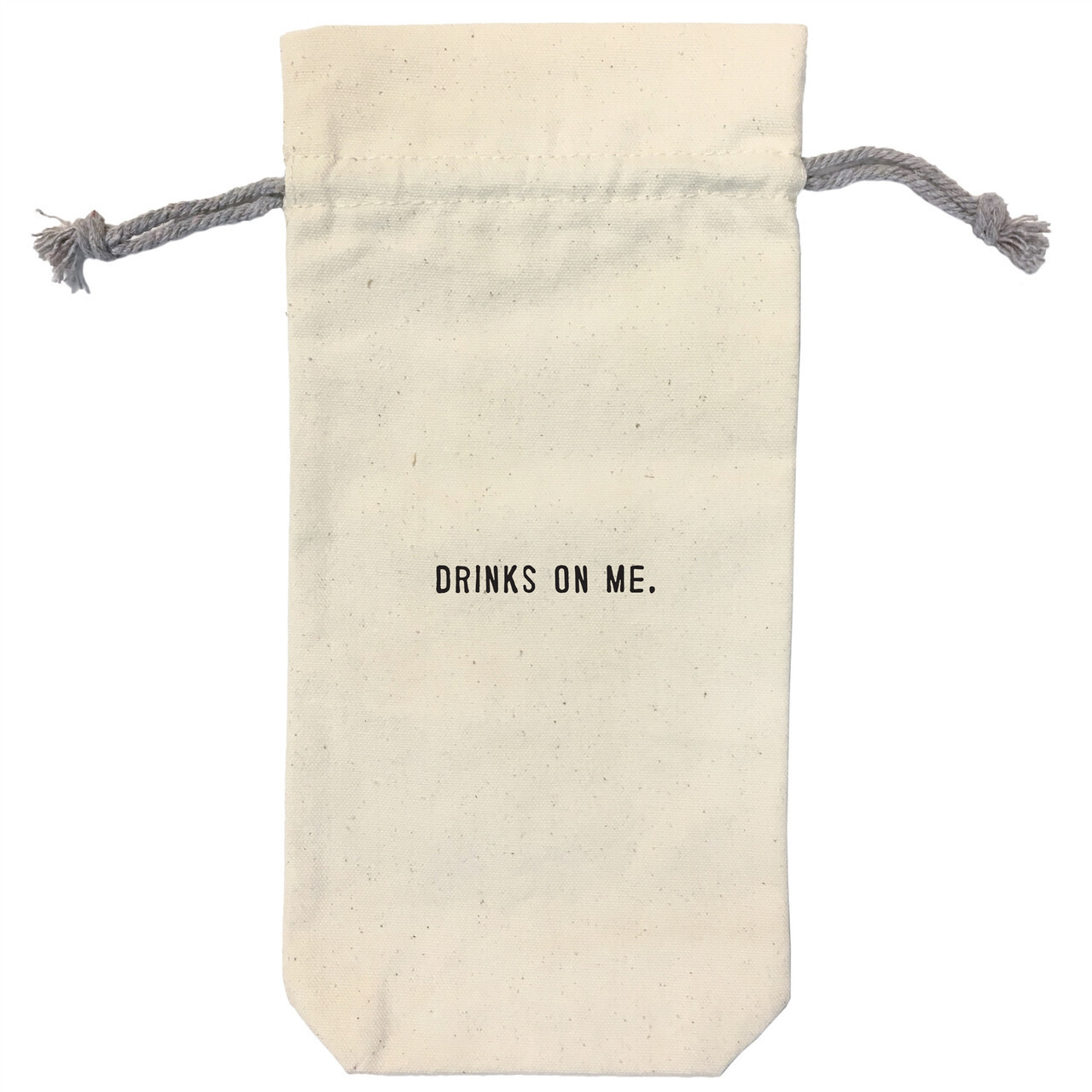 Canvas Wine Bag - Drinks On Me