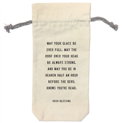 Canvas Wine Bag - May Your Glass Be Ever Full
