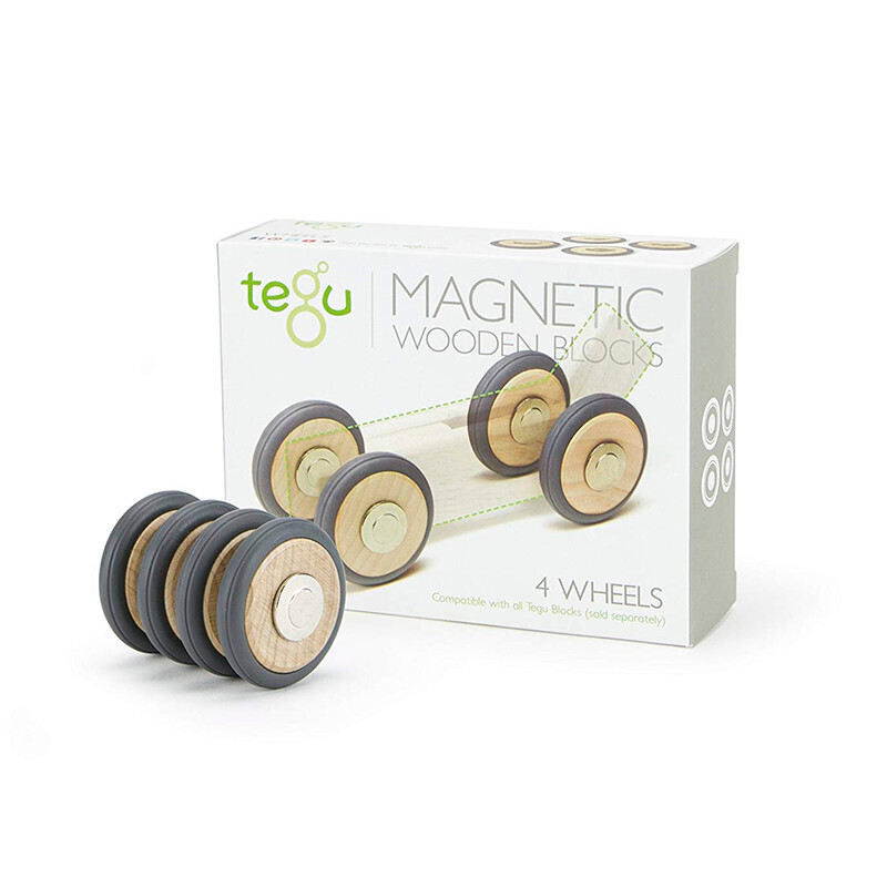 Tegu Wooden Magnetic Blocks - Set of 4 Wheels