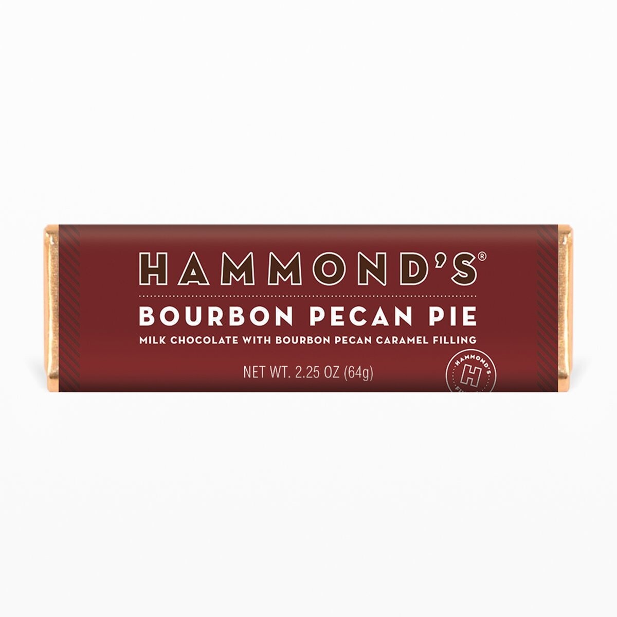Hammond's Candies Bourbon Pecan Pie Milk Chocolate Candy Bar 2.25oz