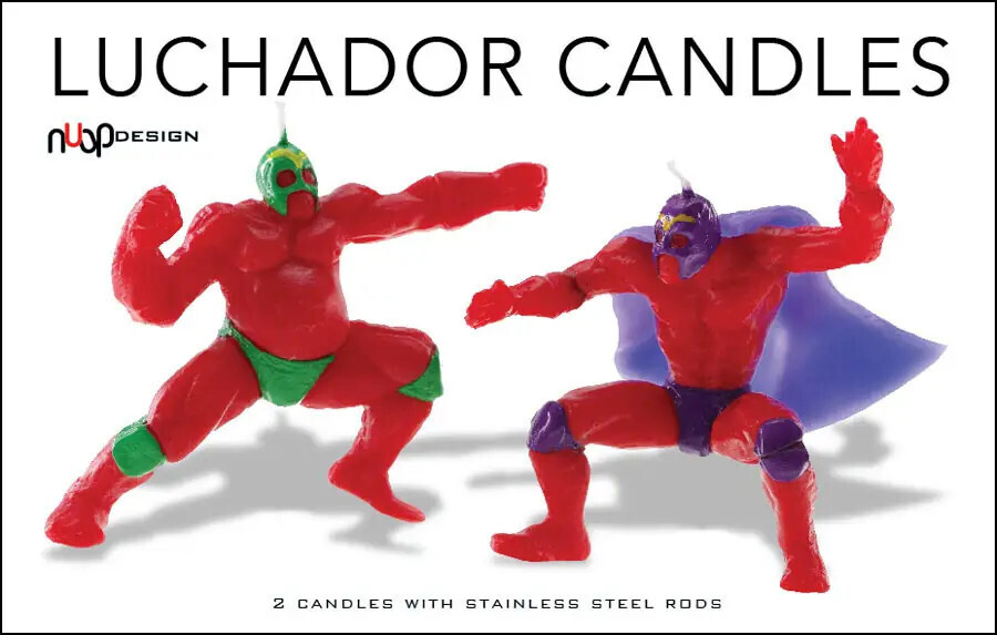 Luchador Candles