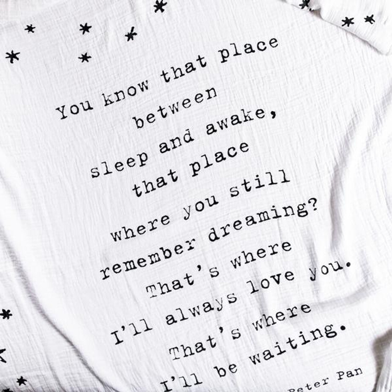 Cotton Swaddle Blanket - Peter Pan (47"x47")