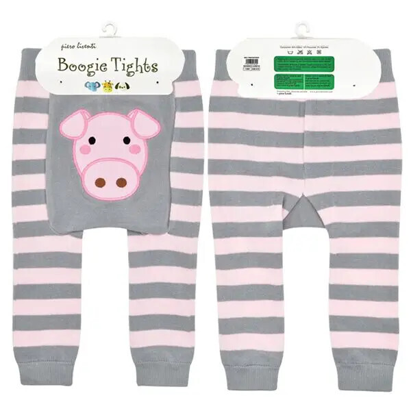 Liventi Gray Pig Baby Boogie Tights 6-18 Months