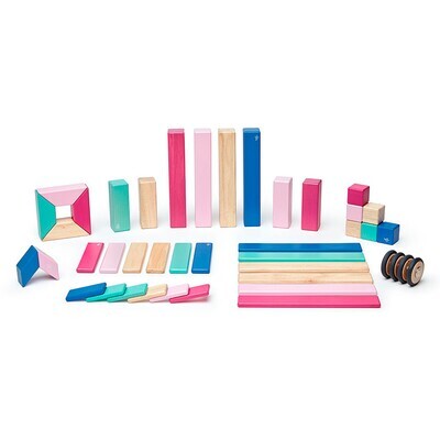 Tegu Classics Wooden Magnetic Block Set 42-Piece - Blossom