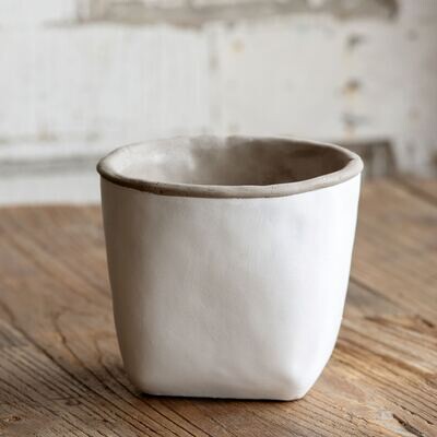 Orchard White Cement Planter, Small