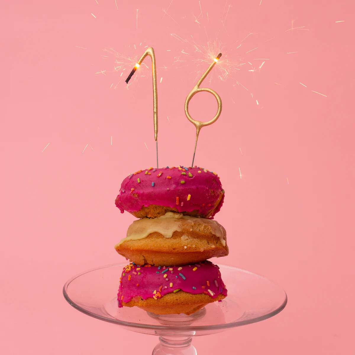 Big Golden Number 1 Sparkler Wand 8"