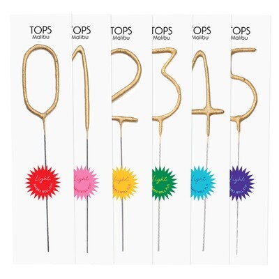 Big Golden Number 1 Sparkler Wand 8"