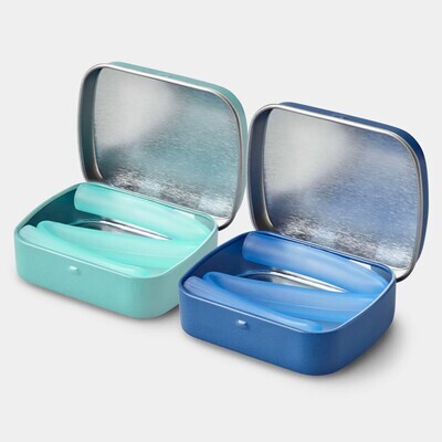 GoSili - Standard Size Silicone Straw Travel Tin - Mint