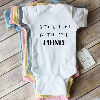 Still Live with Parents Graphic Cotton Bodysuit (6M)  - White