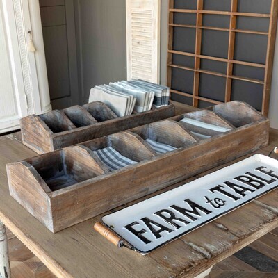 Divided Wooden Display Box  33“