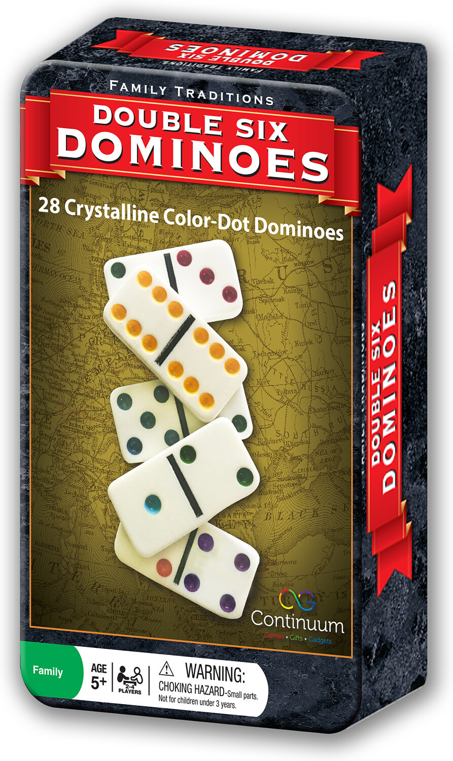 Family Traditions - Double 6 Dominoes Tin