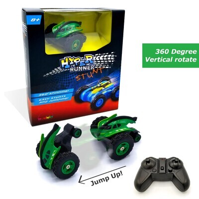Hyper Runner Stunt Green - 360° Spins &amp; Jumps RC Racer