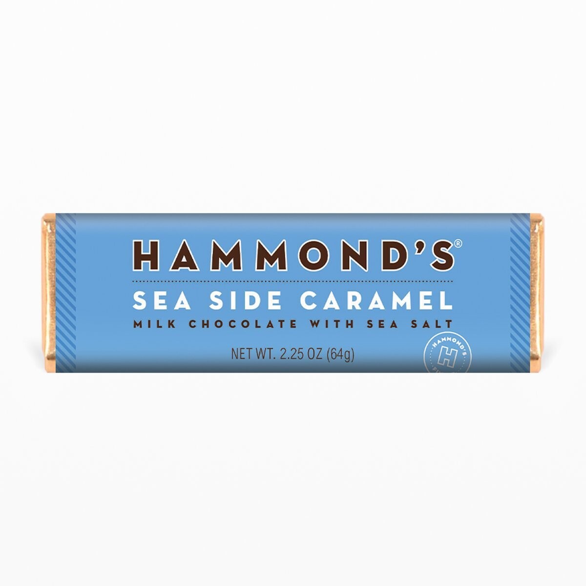 Hammond's Candies Natural Sea Side Caramel Milk Chocolate Candy Bar 2.25oz