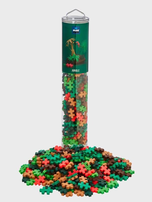 Plus-Plus Open Play Tube - 240pc Jungle