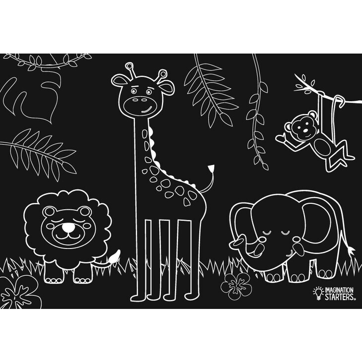 Imagination Starters Chalkboard Placemat - Jungle