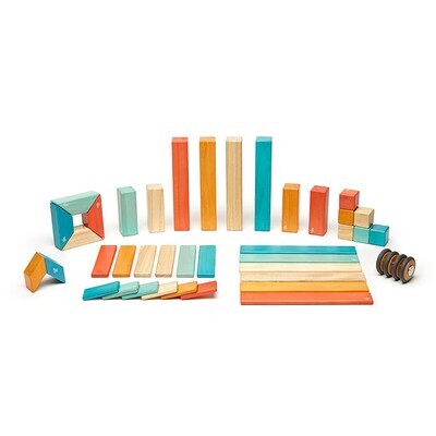 Tegu Classics Wooden Magnetic Block Set 42-Piece - Sunset