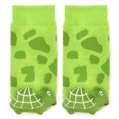 Liventi Green Turtle Boogie Toes Rattle Socks | 1 - 2 Y