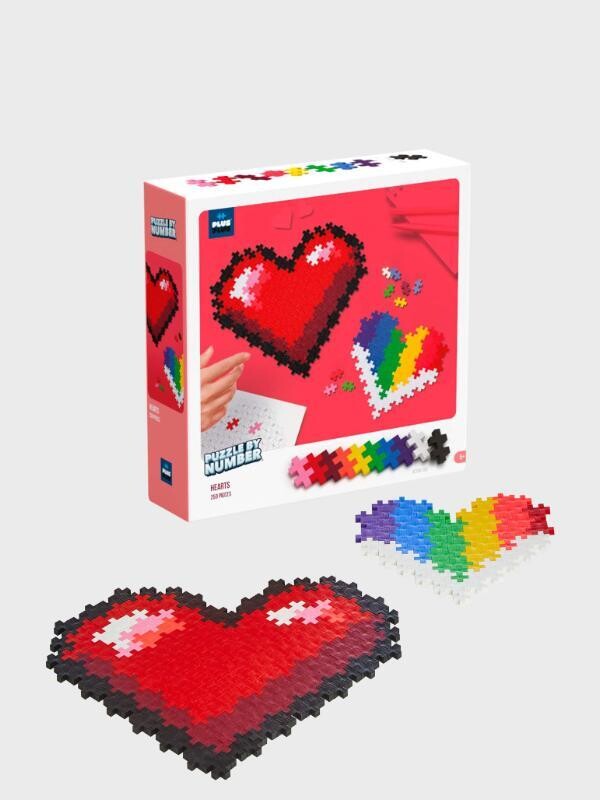 Plus-Plus Puzzle by Number - 250pc -Hearts