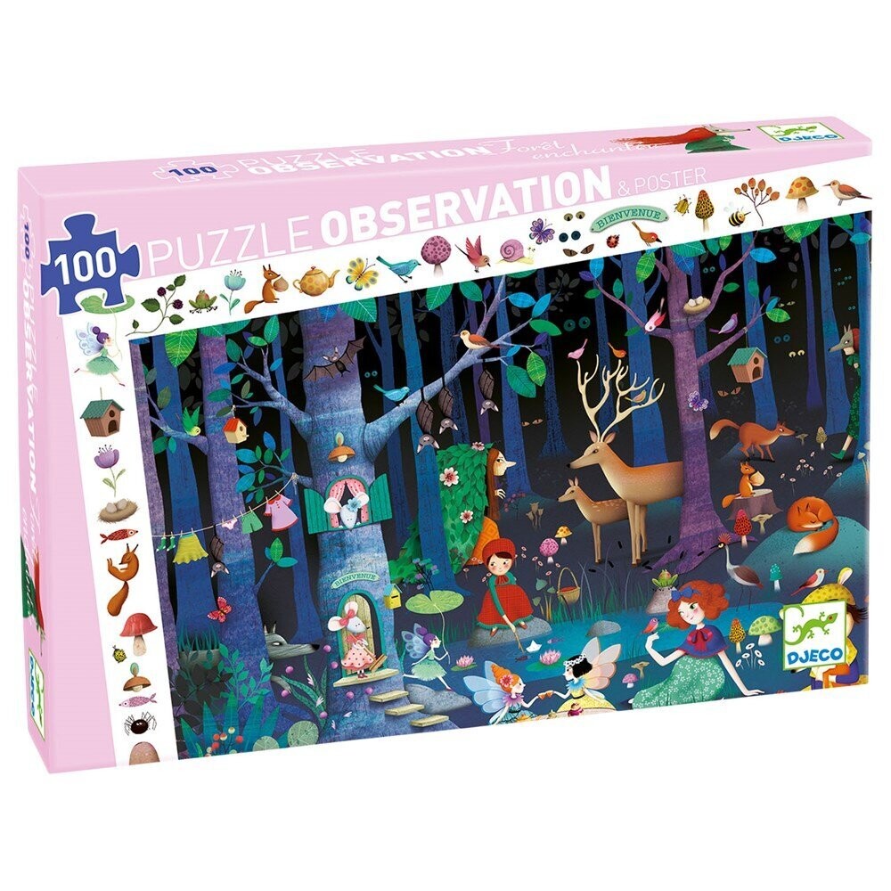 Enchanted Forest 100pc Observation Jigsaw Puzzle + Poster