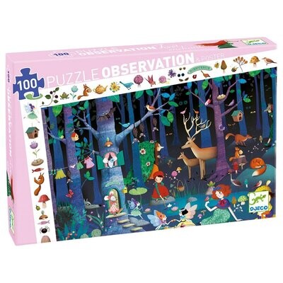 Enchanted Forest 100pc Observation Jigsaw Puzzle + Poster
