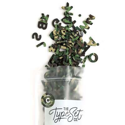 1" 200pcs Camouflage Magnetic Letters