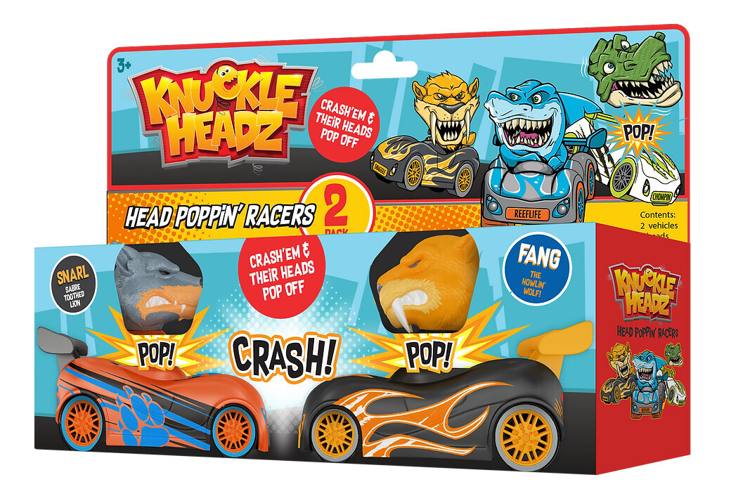 Pull-Back Knuckle-Headz Saber Tooth vs Wolf