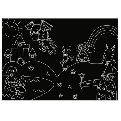 Imagination Starters Chalkboard Placemat - Mythical Creatures