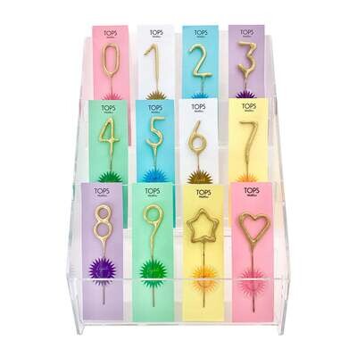 Mini Golden Number 6 Sparkler Wand 4"