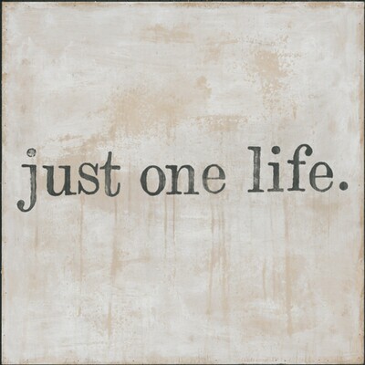 Just One Life Wrap Canvas 23.3/4" x 23.3/4"