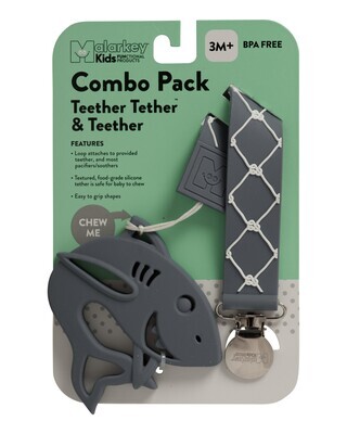 Malarkey Teether Tether &amp; Teether - Nautical &amp; Baby Shark