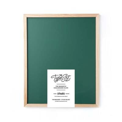 The Type Set CO 17x21 Deluxe Magnetic Letter Board - Green Chalkboard