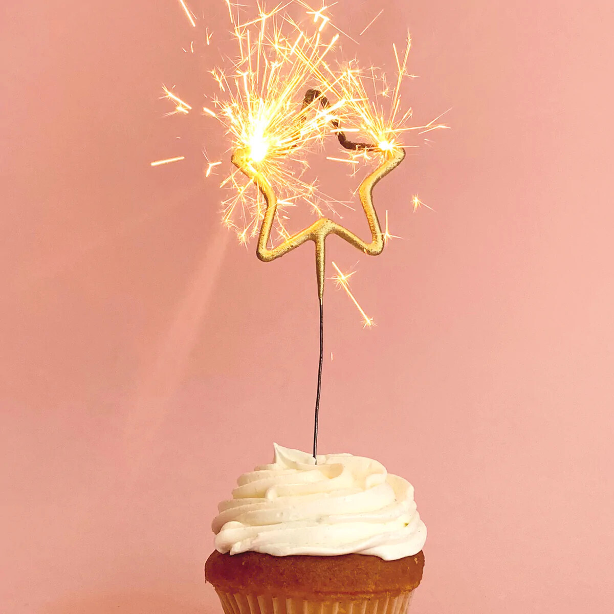 Mini Golden Star Sparkler Wand 4"