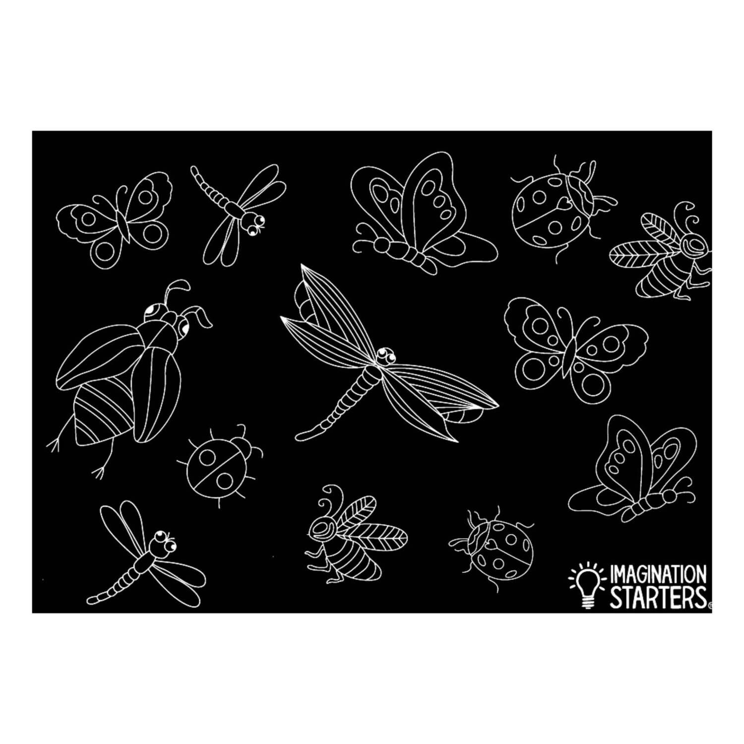 Imagination Starters Chalkboard Placemat - Bugs