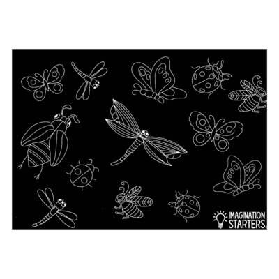 Imagination Starters Chalkboard Placemat - Bugs