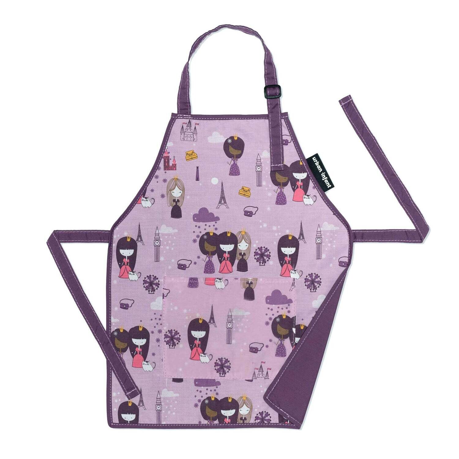 Urban Infant Little Helper Kids Apron - Violet - MEDIUM