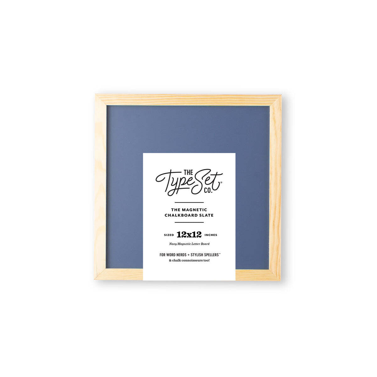 The Type Set CO 12x12  Mini Magnetic Letter Board - Navy Chalkboard